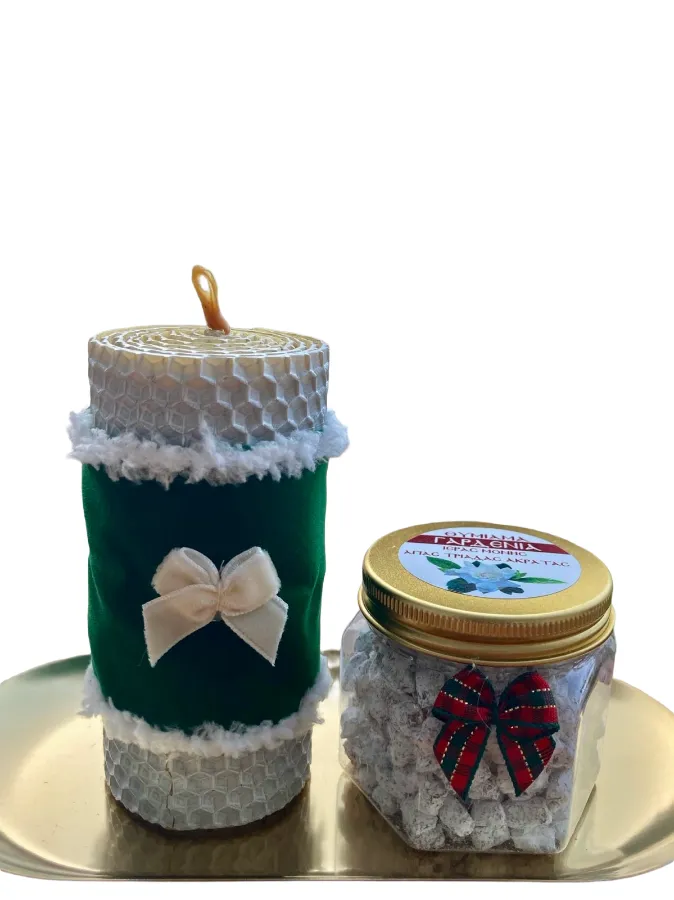 Κερί από αγνό κερί μέλισσας και θυμίαμα