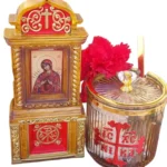 Προσκυνητάρι, θήκη με θυμίαμα και καρβουνάκια