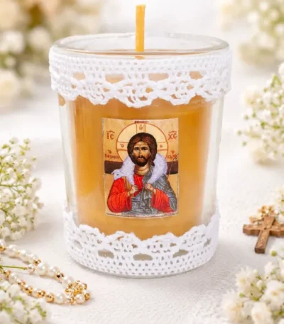 Κεράκι προσευχής μὲ καθαρὸ κερί