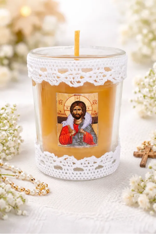 Κεράκι προσευχής μὲ καθαρὸ κερί