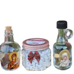 Σετ με 2 μπουκαλάκια αγιασμού και 60γρ. θυμίαμα