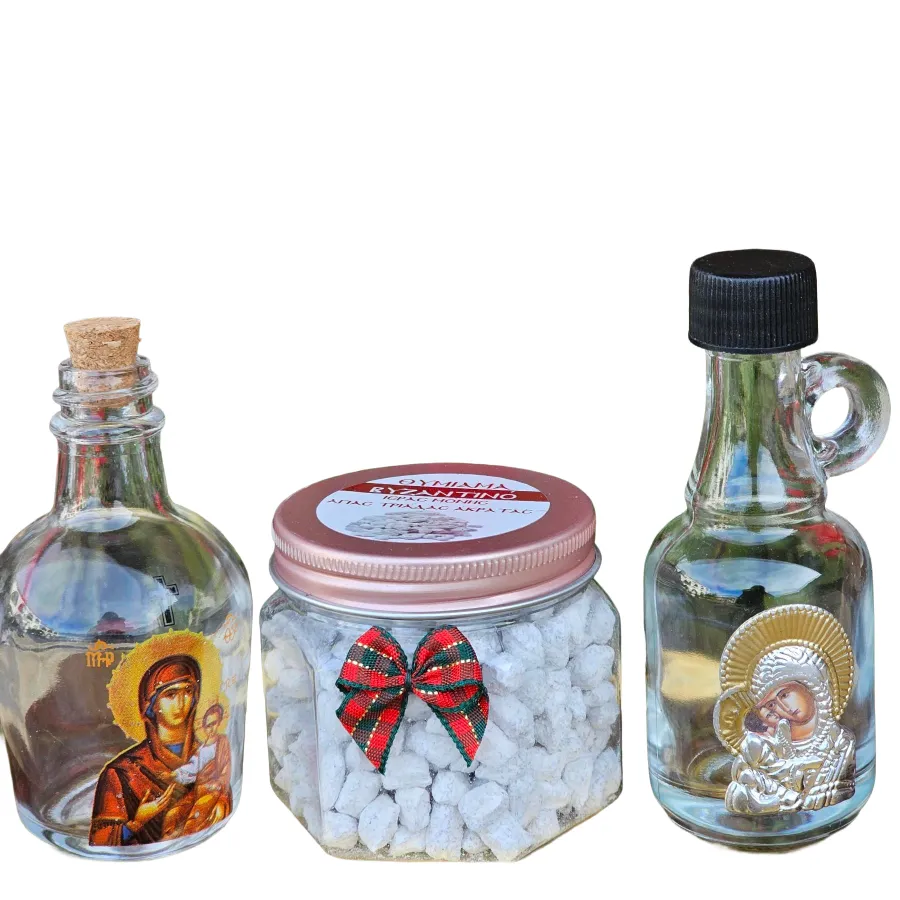 Σετ με 2 μπουκαλάκια αγιασμού και 60γρ. θυμίαμα