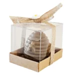 Καθαρο κερί σε σχήμα αυγού με μελισσούλες