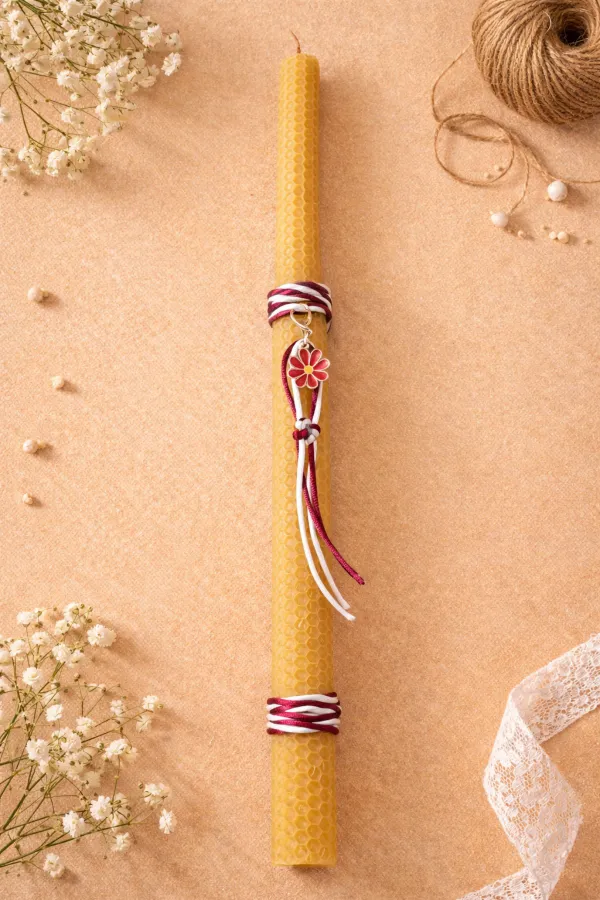 Λαμπάδα "Κόκκινη μαργαρίτα"