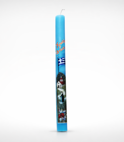 Λαμπάδα παραφίνης μπλε