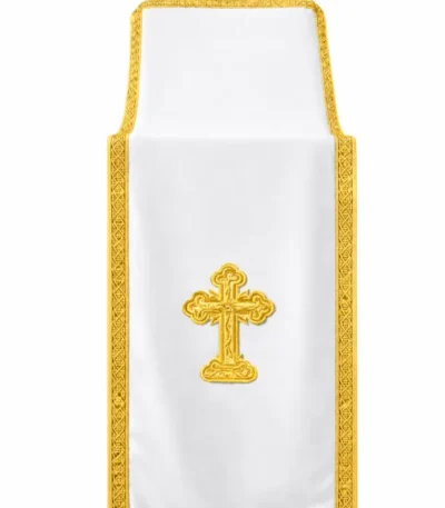 Αναστάσιμο προσκυνητάρι λευκό-χρυσό 1