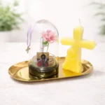 Σετ παιδικό κεράκι προσευχής και θόλος με σταυρό, εικόνα και πνευματικό μήνυμα