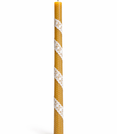 Λαμπάδα " Άσπρη δαντέλα "