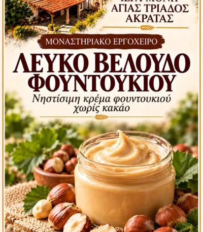 Λευκό Βελούδο Φουντουκιού – Νηστίσιμη Κρέμα