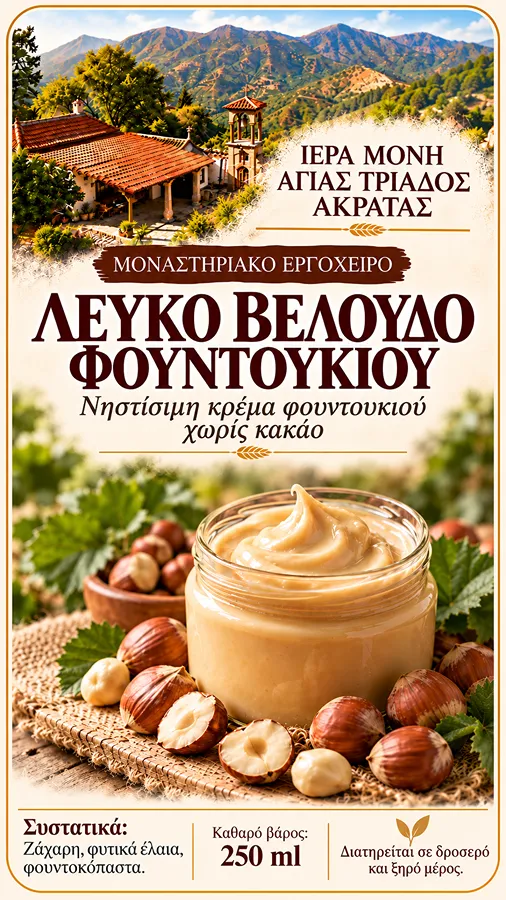 Λευκό Βελούδο Φουντουκιού – Νηστίσιμη Κρέμα