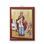 Εἰκόνα Ἁγίας Βαρβάρας – ξύλινη εἰκόνα μὲ κρεμαστάρι