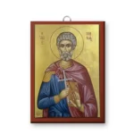 Εἰκόνα Ἁγίου Μηνᾶ μὲ τὸν Σταυρό – ξύλινη εἰκόνα μὲ κρεμαστάρι