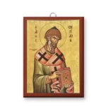 Εἰκόνα Ἁγίου Σπυρίδωνος – ξύλινη εἰκόνα μὲ κρεμαστάρι