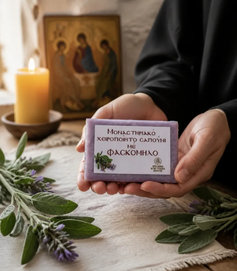 Σαπούνι με φασκόμηλο – Ἱερὰ Μονὴ Ἁγίας Τριάδος Ἀκράτας