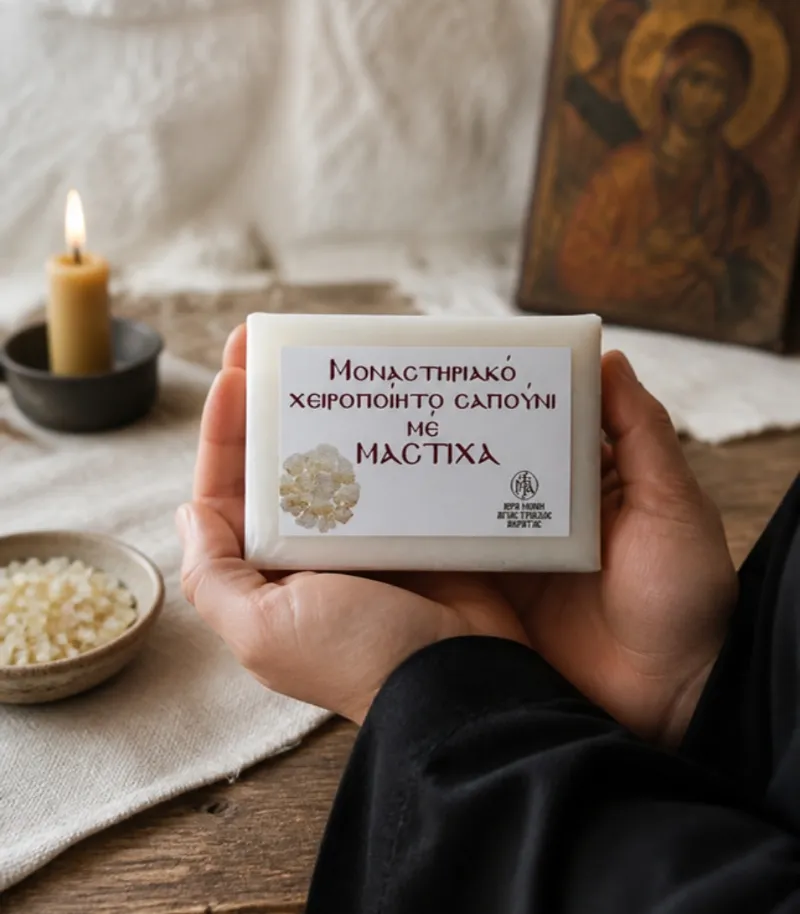 Σαπούνι με μαστίχα – Ἱερὰ Μονὴ Ἁγίας Τριάδος Ἀκράτας