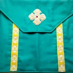 Θήκη προσφόρου πράσινη – χρυσή