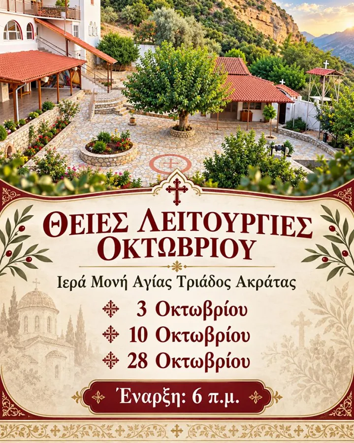 Θείες Λειτουργίες Οκτωβρίου